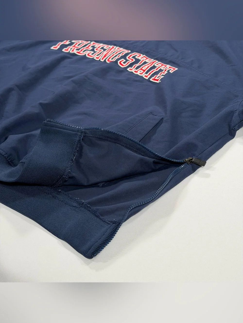 Vintage Nike Team Fresno State Bulldogs Windshirt Jacket Pullover XXL Navy Y2K